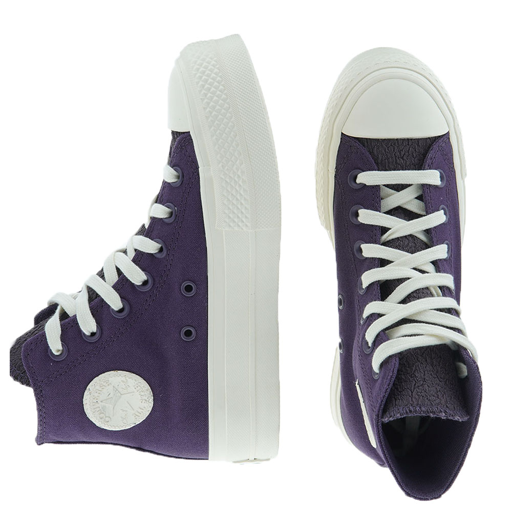 Bota algodón morado plataforma Converse Ctas Lift Hi foto 2
