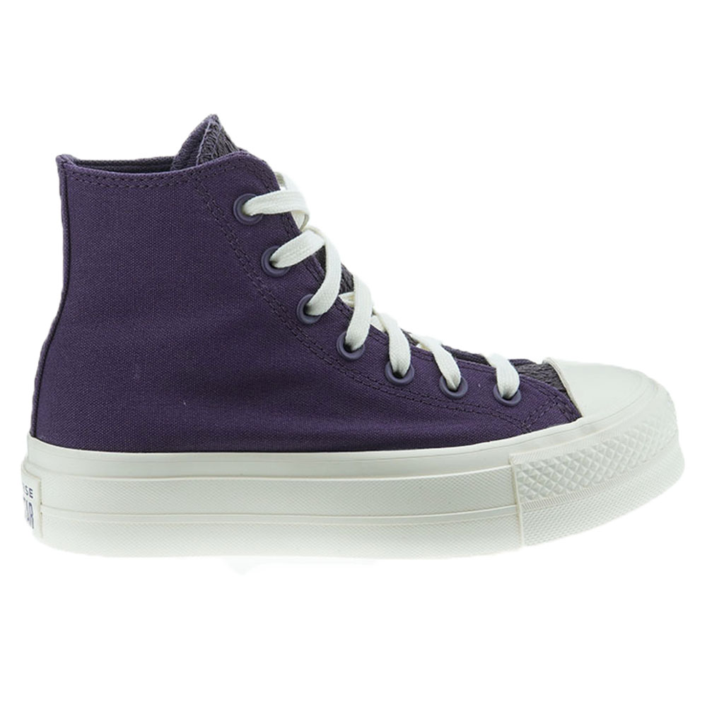 Bota algodón morado plataforma Converse Ctas Lift Hi foto 5
