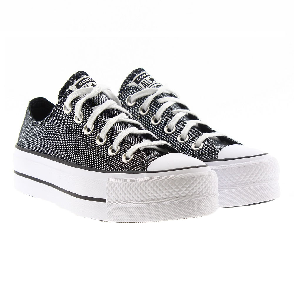 Converse negras purpurina clearance