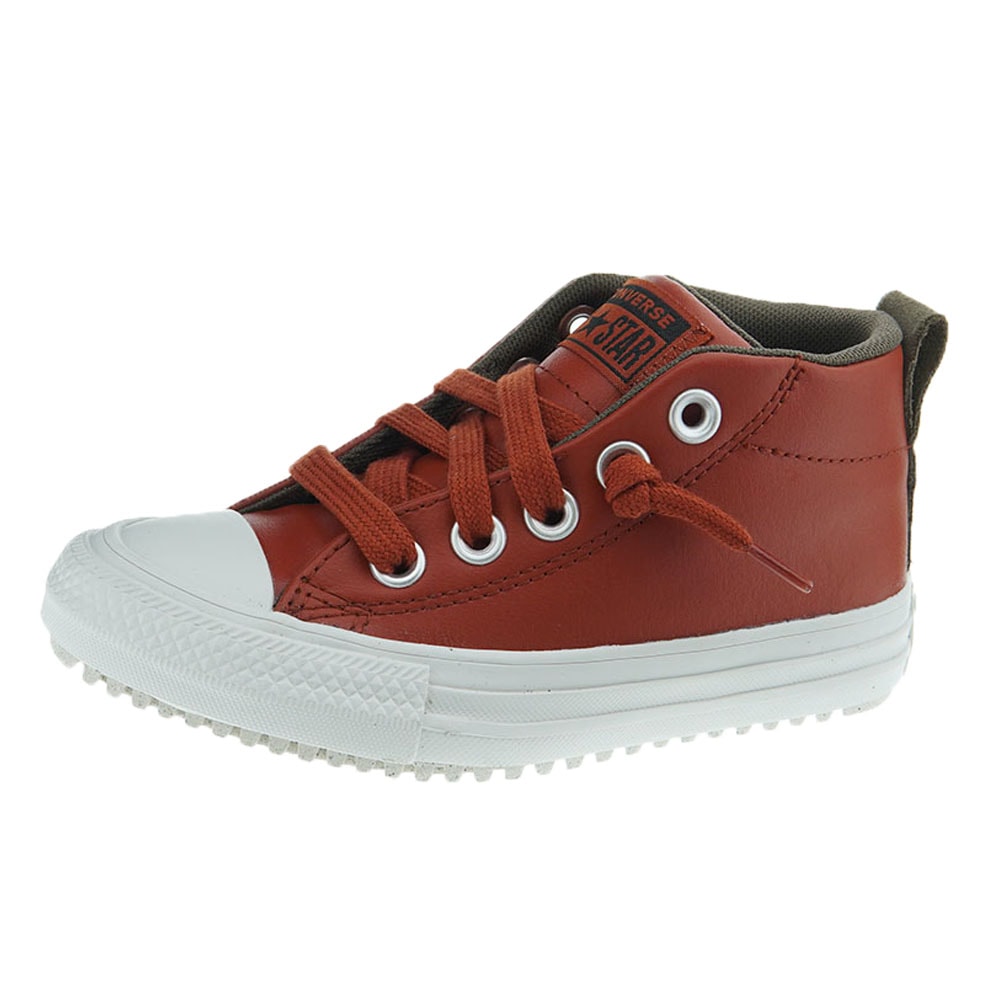 Bota piel niño cordón fijo Converse Ctas Street Book Mid foto 3
