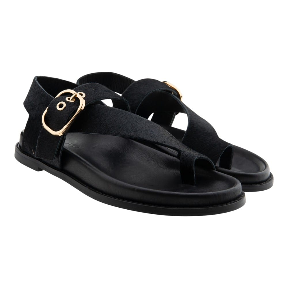Sandalias Dedo Mujer Hebilla Dorada Inuovo D51014