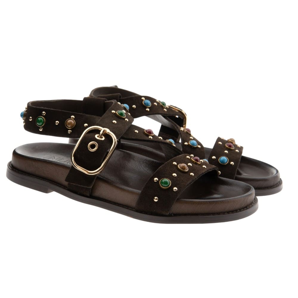 Sandalias piel ante piedras Inuovo D51047