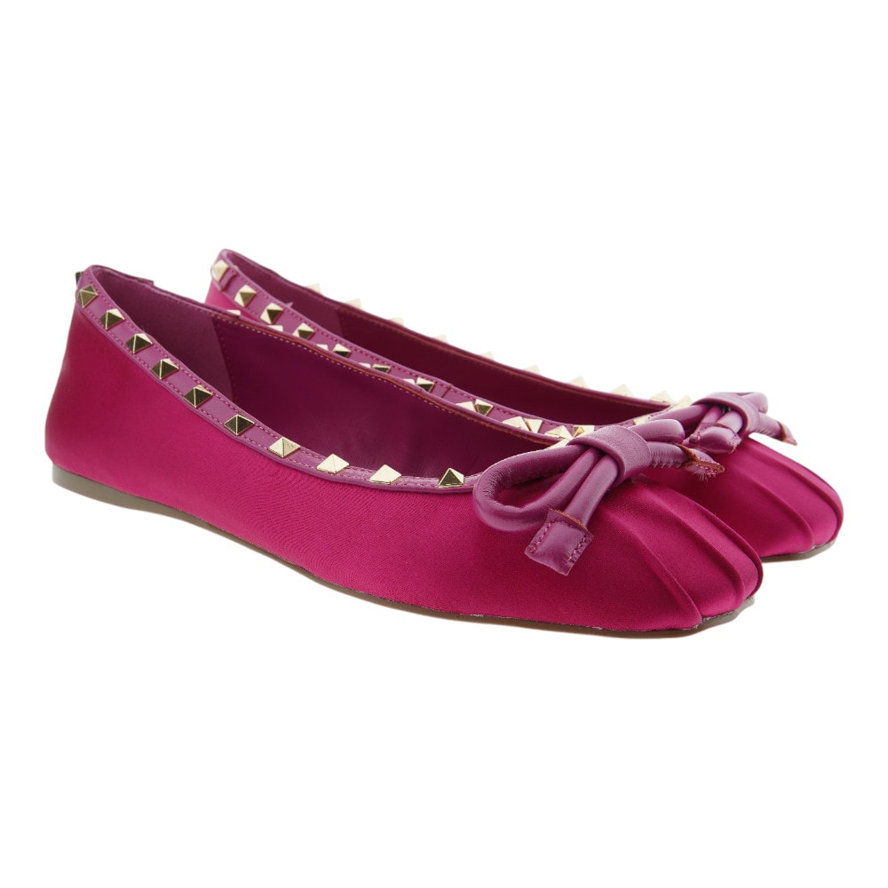 Bailarinas mujer Raso Tachuelas Doradas Venezianas D53-1787K