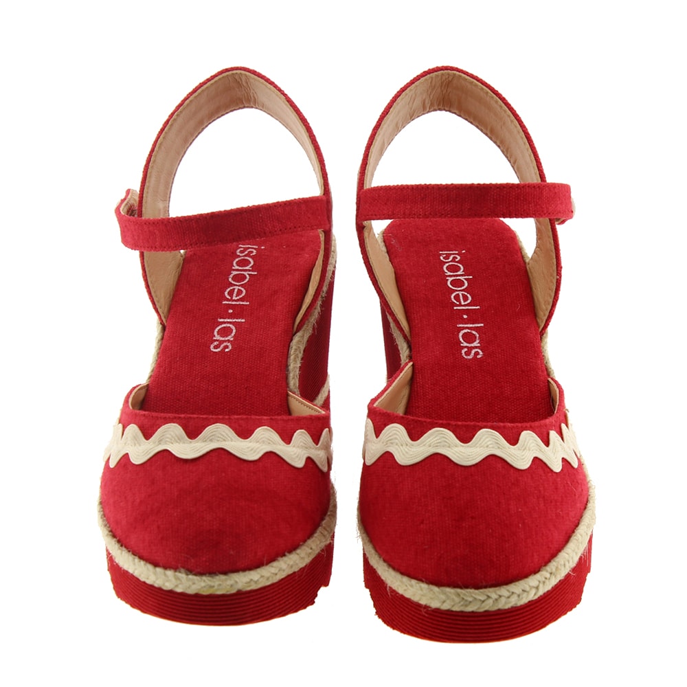 Espadrilles cuña pala cerrada botón Isabellas Dorina foto 3