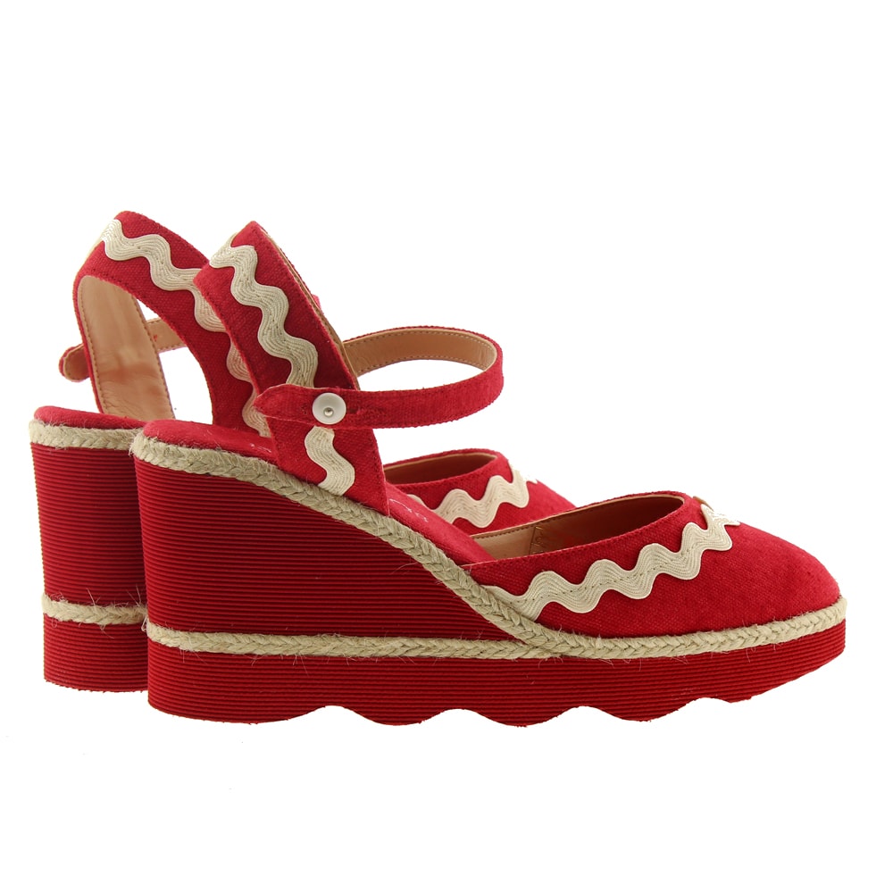 Espadrilles cuña pala cerrada botón Isabellas Dorina foto 4