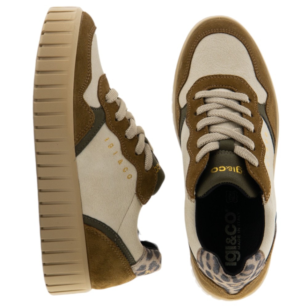 Sneakers plataforma mujer marrones IGI&CO - Altura con estilo foto 2