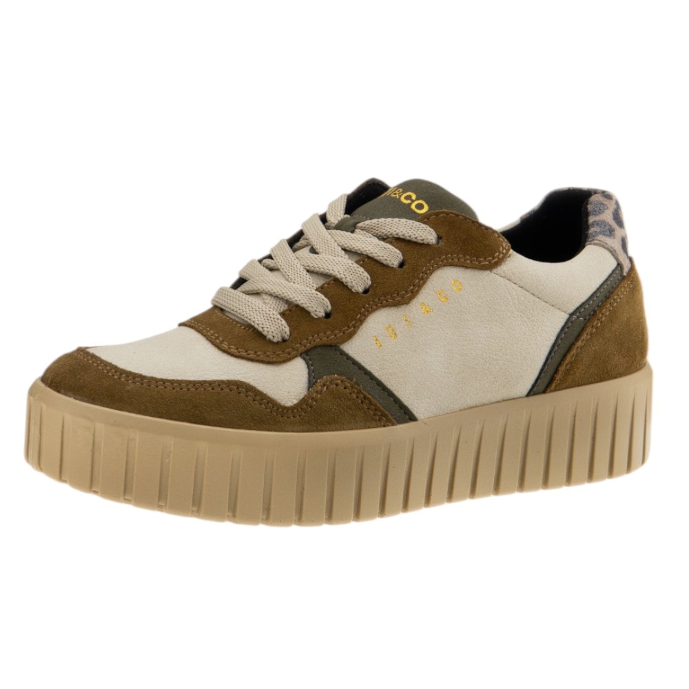 Sneakers plataforma mujer marrones IGI&CO - Altura con estilo foto 3