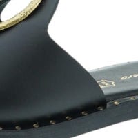 Sandalias S.Piero Negras con Acabado Dorado - Sofisticación y Confort | Carrile foto 6