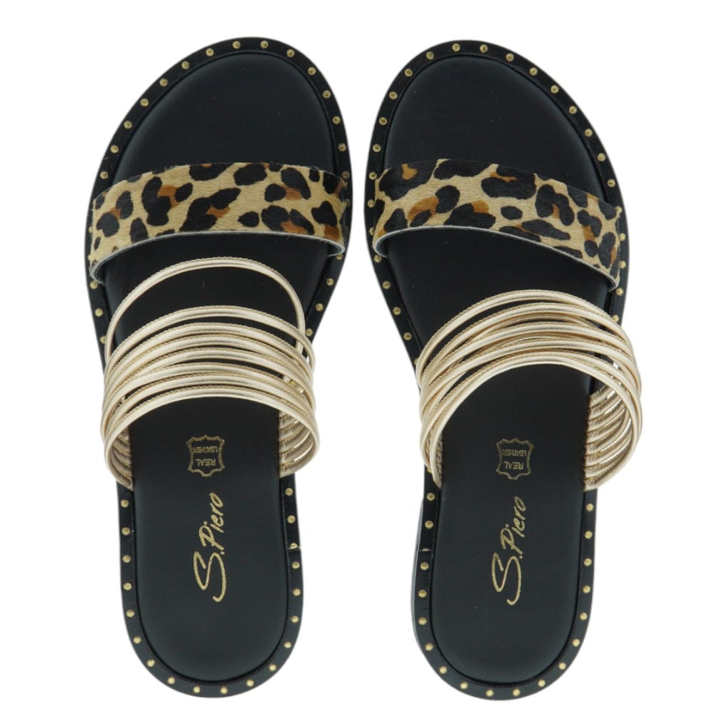 Sandalias S.Piero Multitiras Estampado Leopardo | Carrile foto 2