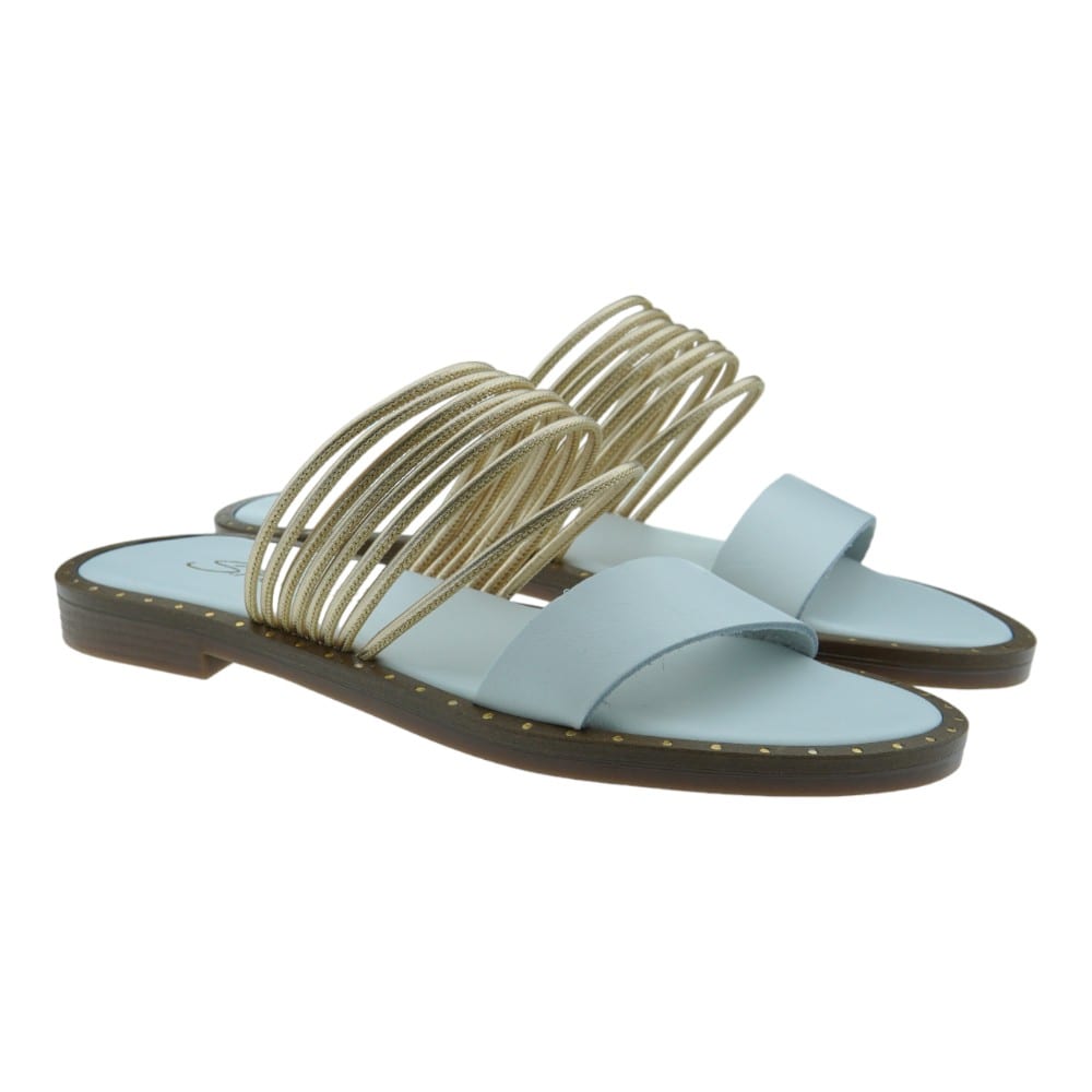 Sandalias Multitiras S.Piero Estampado Leopardo y Dorado E2-061