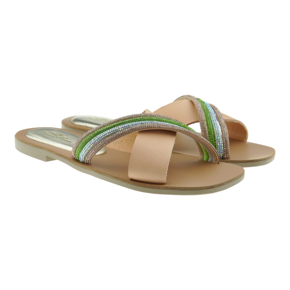 Sandalias Cruzadas Brillo S.Piero Mujer E44-004