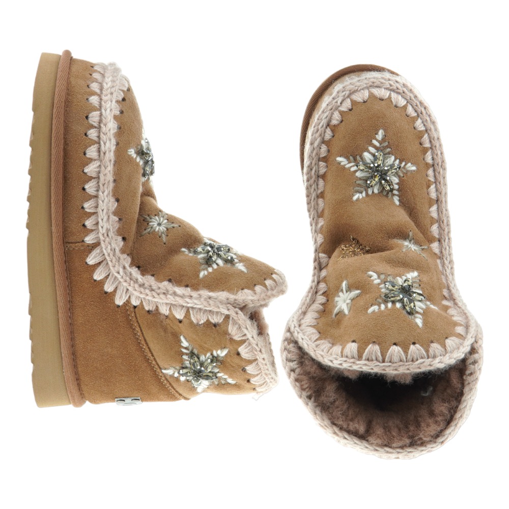 Bota cuña piel cordero detalles cristales Mou Eski Wool Stars foto 2