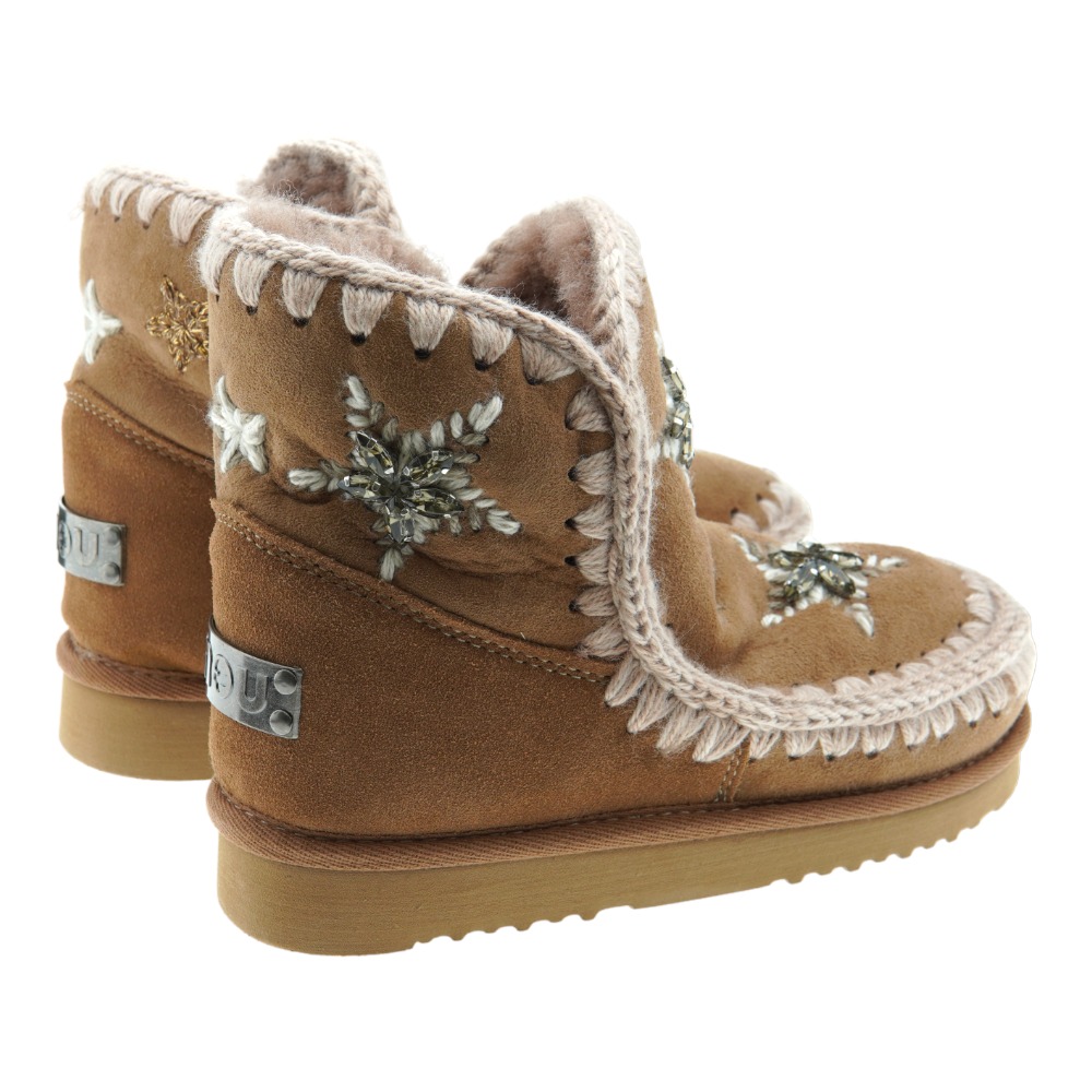 Bota cuña piel cordero detalles cristales Mou Eski Wool Stars foto 4