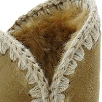  Bota furry cuña costuras lana Mou Eskimo Inner Wedge Short foto 7