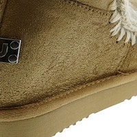  Bota furry cuña costuras lana Mou Eskimo Inner Wedge Short foto 8