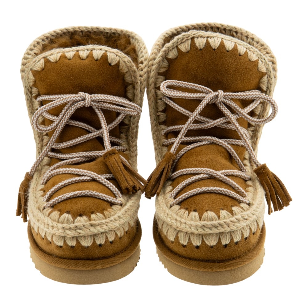 Botas australianas camel de Mou con borreguillo y cordones foto 2