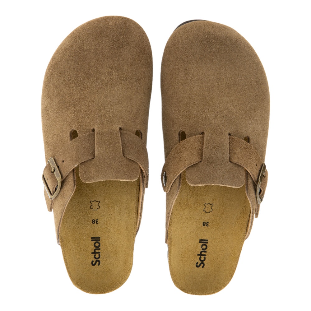 Zuecos mujer Scholl de ante taupe - Comodidad y estilo | Carrile foto 2
