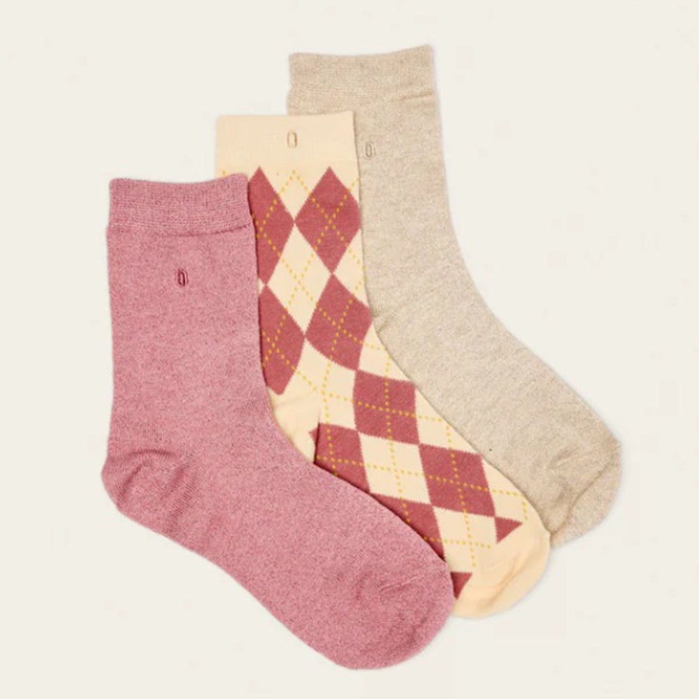 Pack calcetines rosas mujer Moustache Fant2057