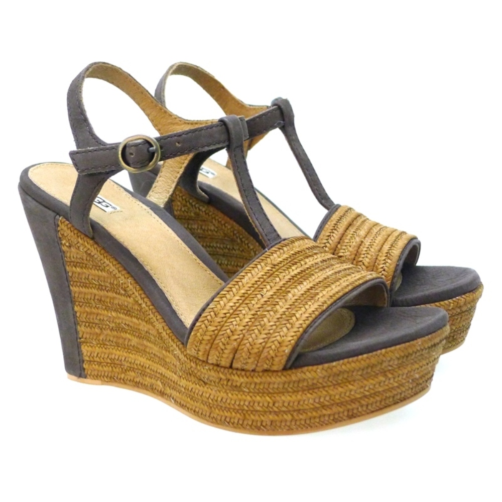 SANDALIA CUÑA Y PLATAFORMA UGG FITCHIE CHOCOLATE