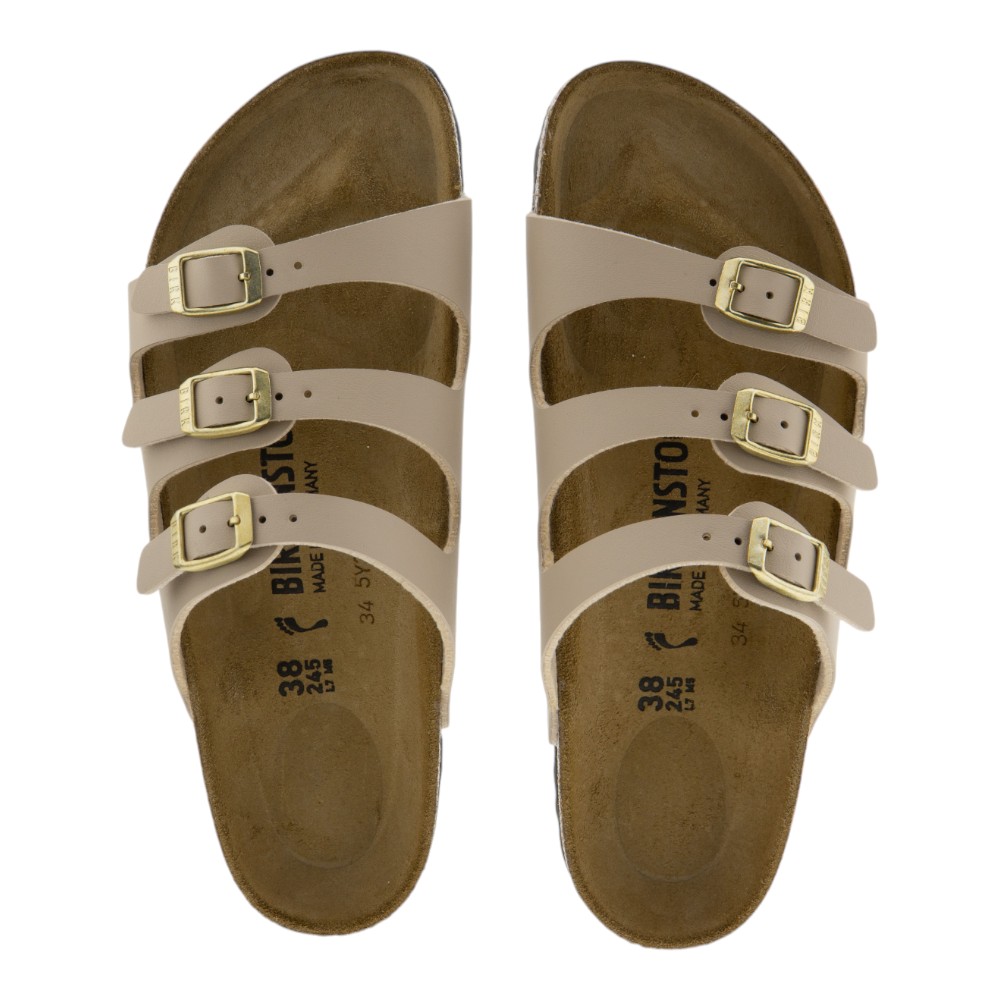 Sandalias mujer Birkenstock beige con triple hebilla | Carrilé foto 2