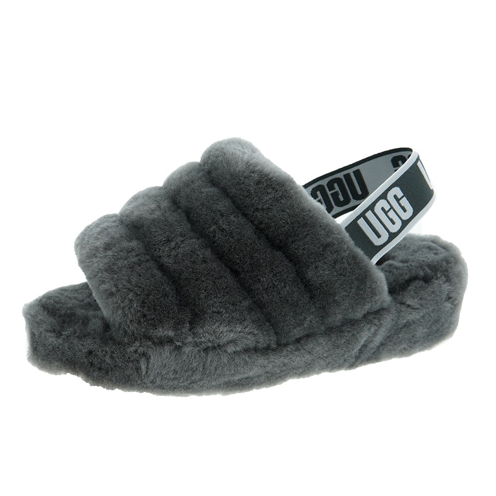 Zapatillas casa abiertas animal print oveja Ugg Fluff Yeah Slid foto 3