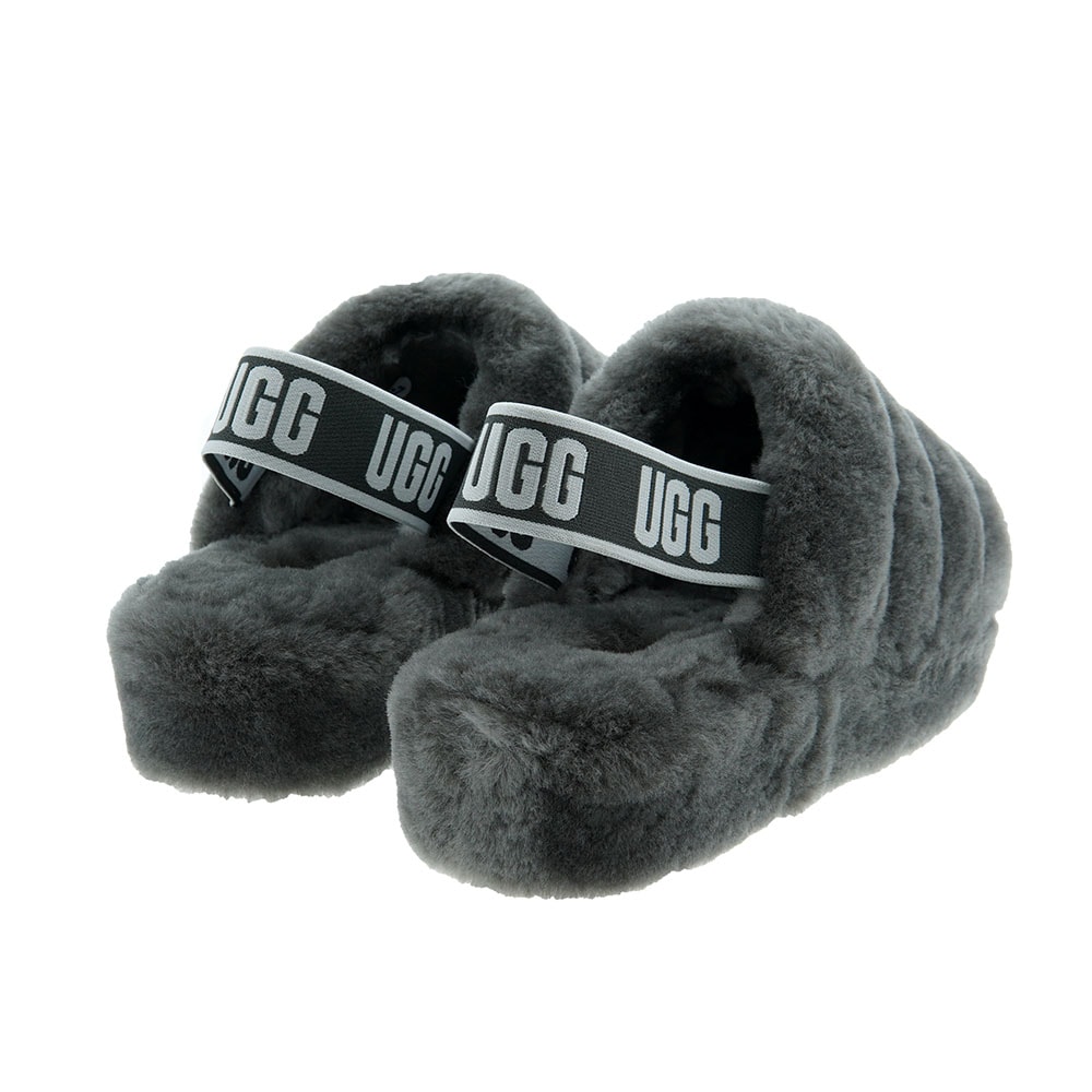 Zapatillas casa abiertas animal print oveja Ugg Fluff Yeah Slid foto 4