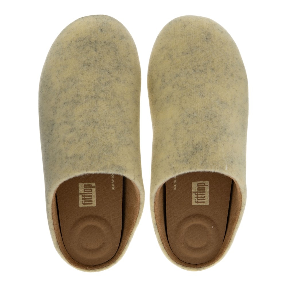 Zapatillas de casa mujer FitFlop de fieltro – Gris y Taupe foto 2