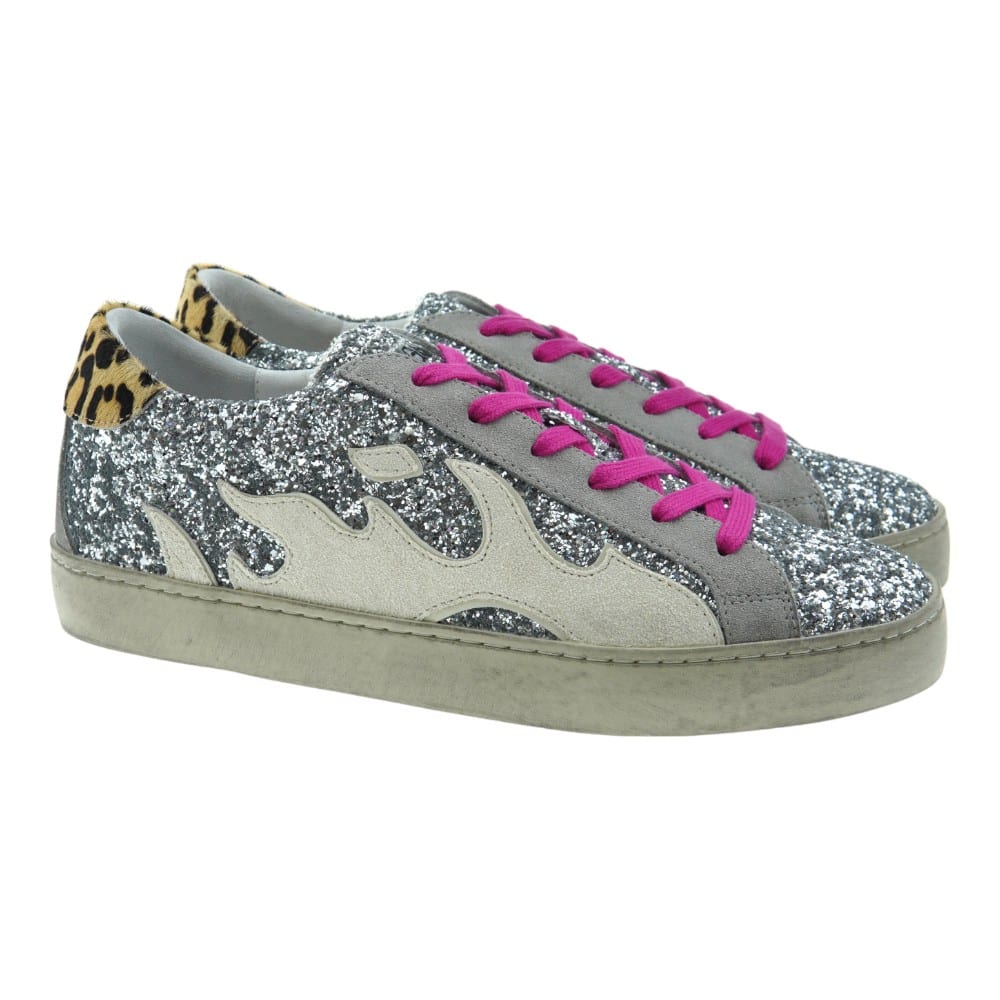 Zapatillas Mujer Leopardo Purpurina Bibilou Gamin 050005GM