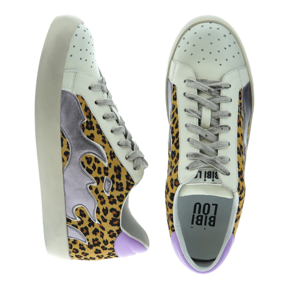 Sneaker mujer casual purpurina leopardo Bibilou Gamin 910Z10VK foto 2