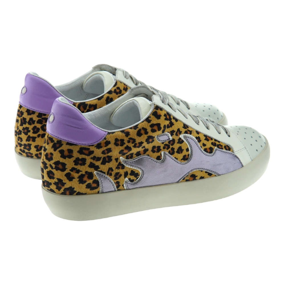 Sneaker mujer casual purpurina leopardo Bibilou Gamin 910Z10VK foto 4