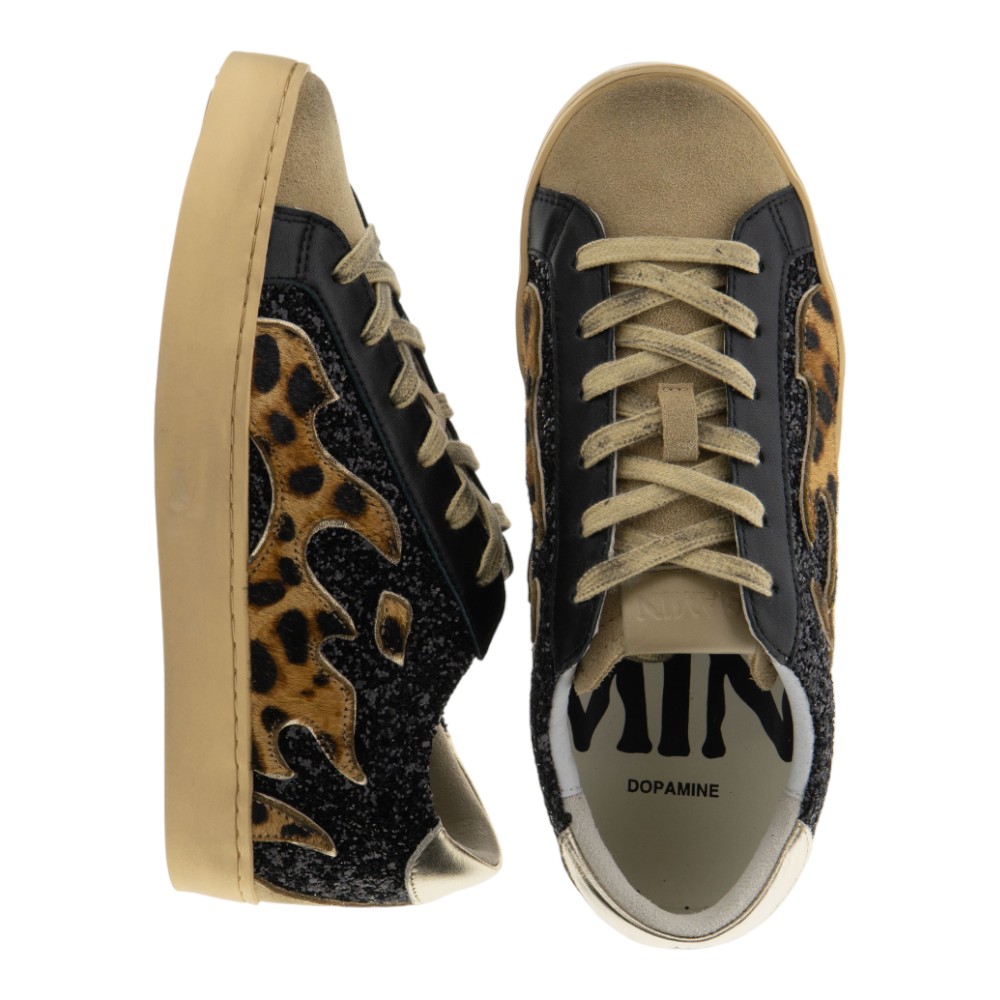 Zapatillas Gamin leopardo mujer – Estilo salvaje con glitter foto 2