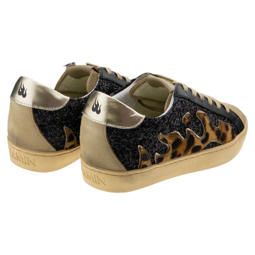 Zapatillas Gamin leopardo mujer – Estilo salvaje con glitter foto 4