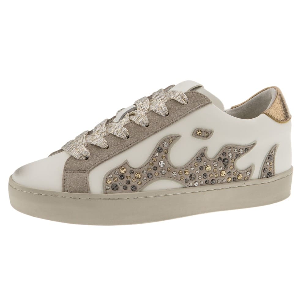 Zapatillas Gamin mujer Bibilou | Sneakers blancas con tachuelas foto 3