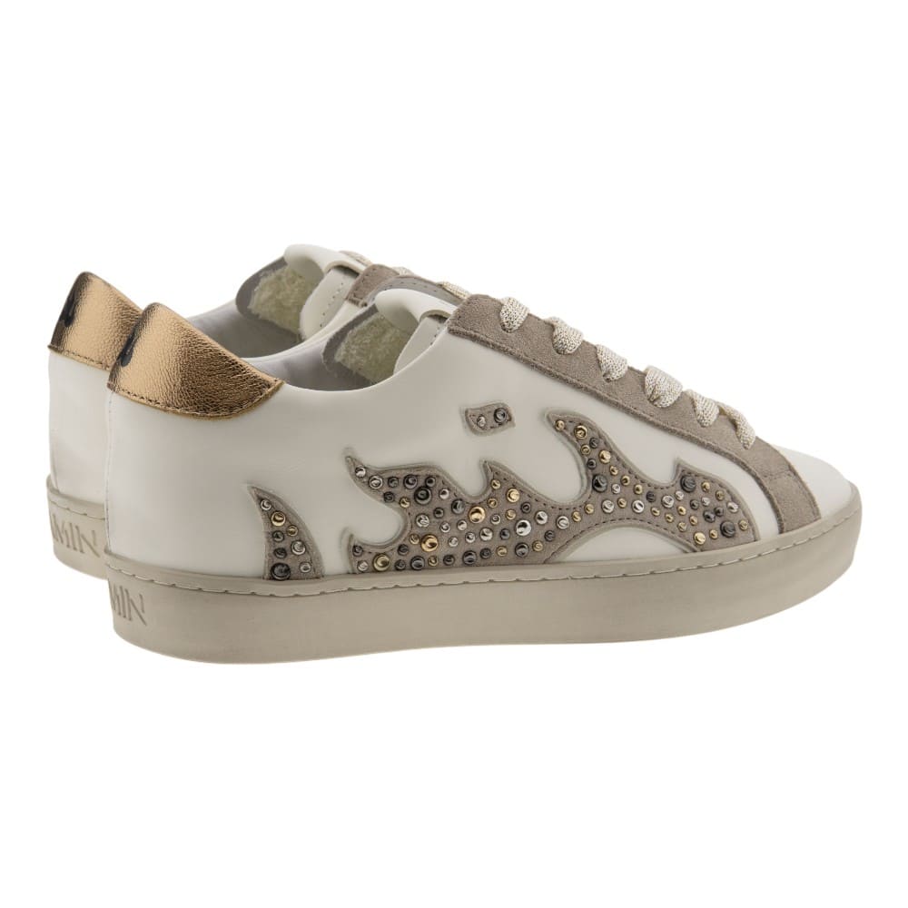 Zapatillas Gamin mujer Bibilou | Sneakers blancas con tachuelas foto 4