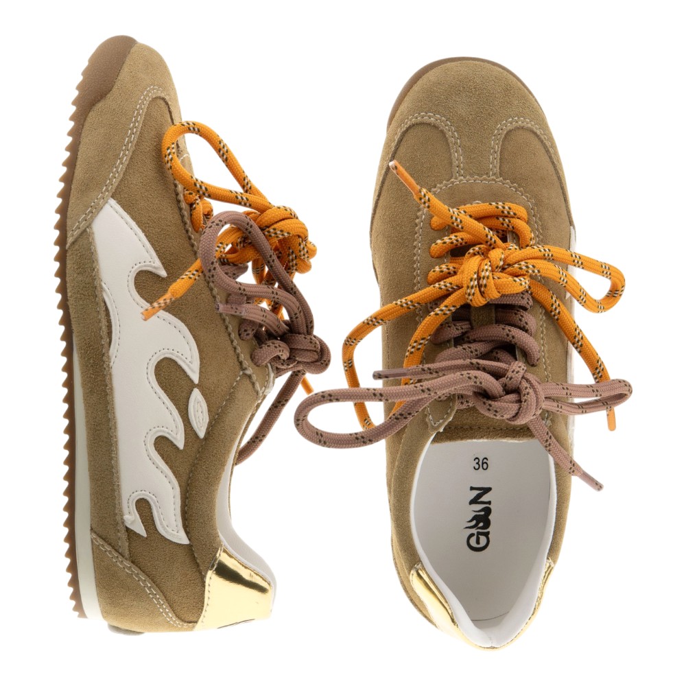 Sneakers cuero cordones Gamin Bibilou foto 2