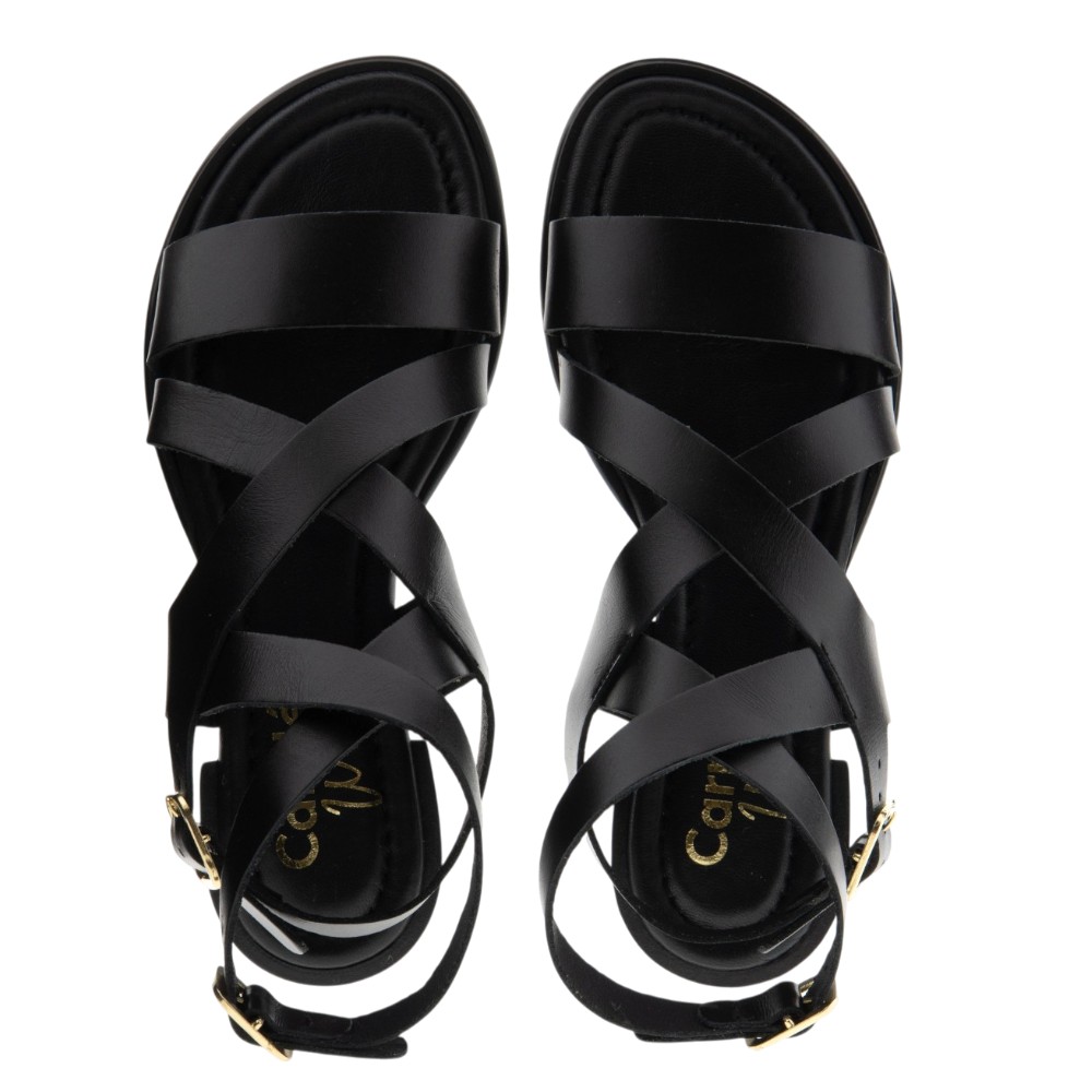 Sandalias negras piel romanas Carrile Women foto 2