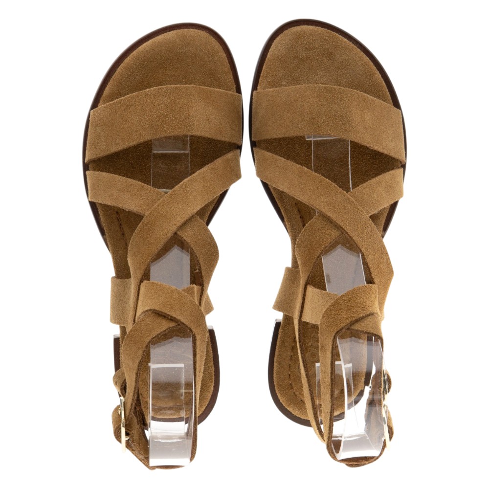 Sandalias romanas ante cuero hebilla Carrile Women foto 2