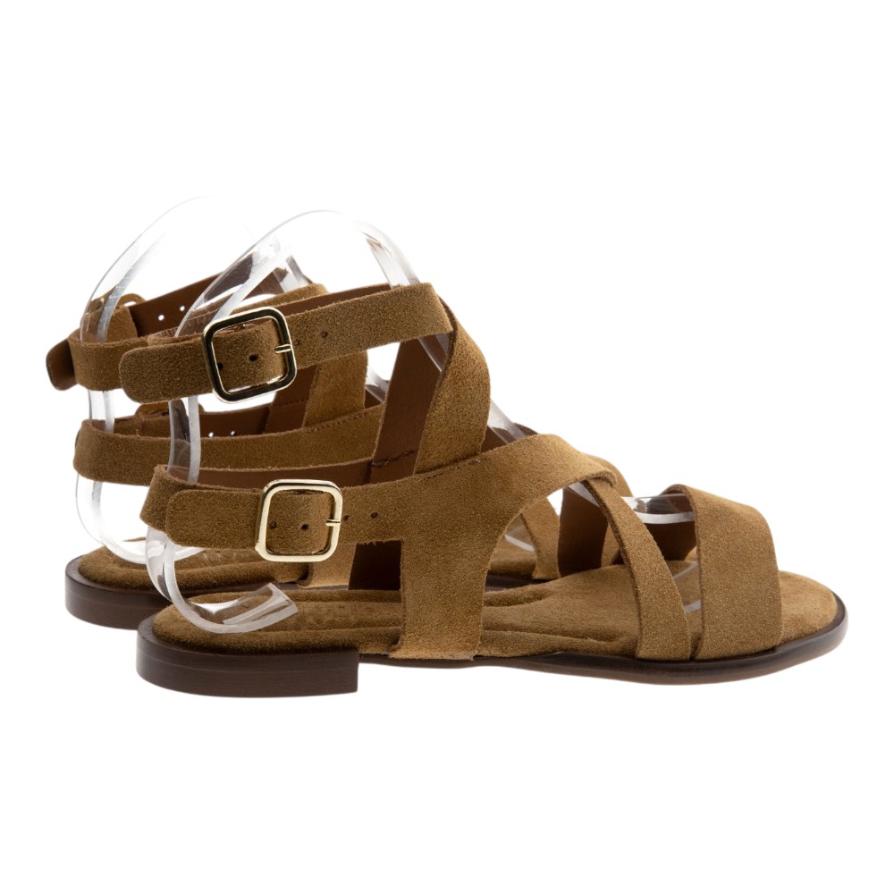 Sandalias romanas ante cuero hebilla Carrile Women foto 4