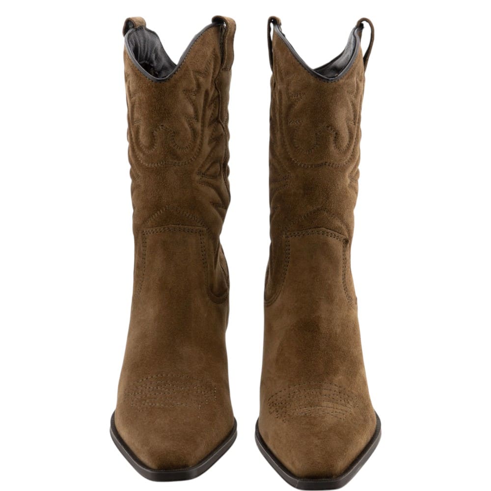 Botas camperas tacón bajo taupe Vexed foto 2