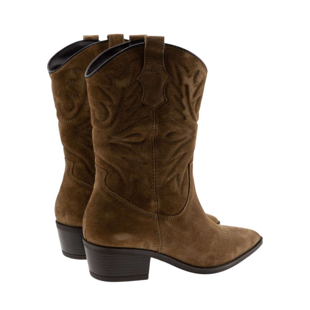 Botas camperas tacón bajo taupe Vexed foto 4