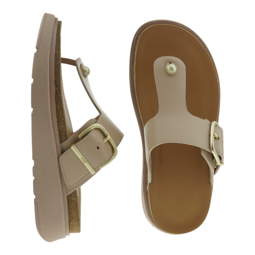 Sandalias dedo plataforma nude para mujer | Fit Flop foto 2