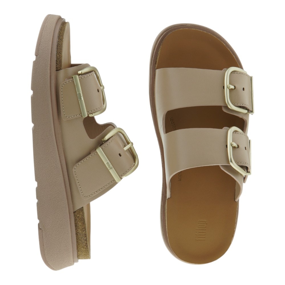 Sandalias plataforma mujer nude con doble hebilla | Fit Flop foto 2