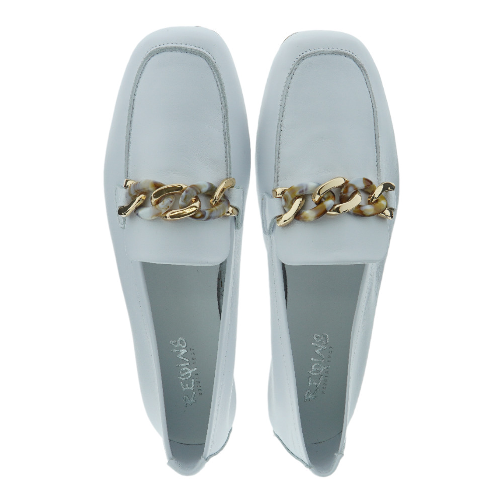 Mocasines piel mujer cadena Reqins Horel Cuir foto 2