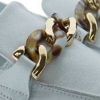 Mocasines piel mujer cadena Reqins Horel Cuir foto 6