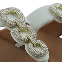 Sandalias dedo cuña negras o blancas con brillos | Fit Flop foto 7