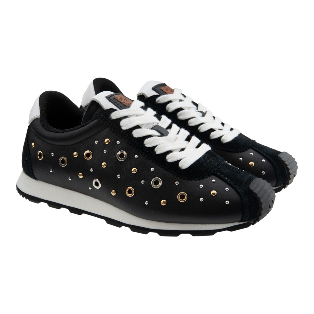 Zapatillas mujer casual negras tachas Popa Inara