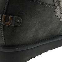 Botas esquimal piel cordero cuña Mou Inner Wedge Short Big Metal Logo foto 5