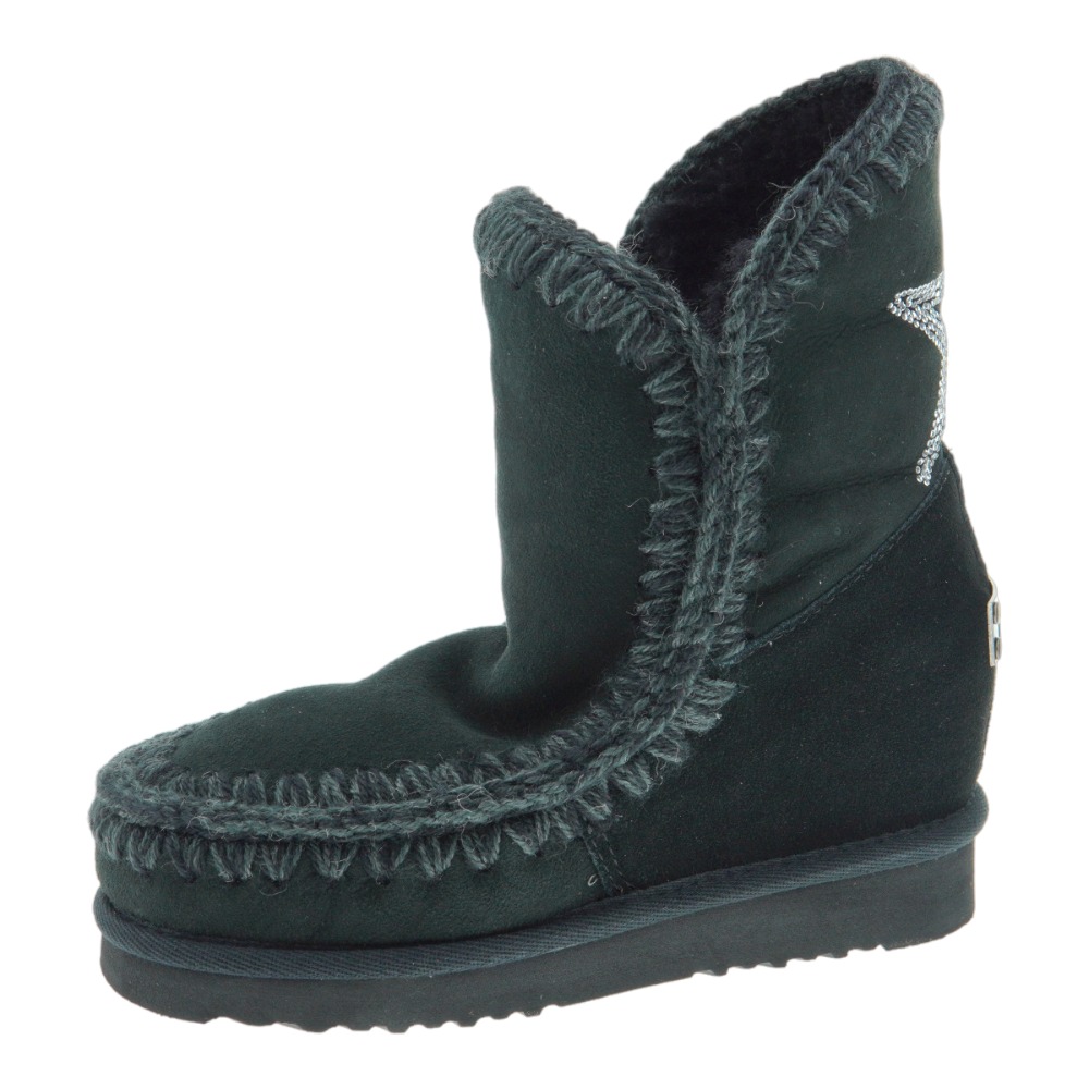 Botas australianas cuña adorno placa logo Mou Inner Wedge Short Eagle Path foto 3