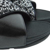 Sandalias negra cuña brillantes Fitflop - elegancia y confort foto 7