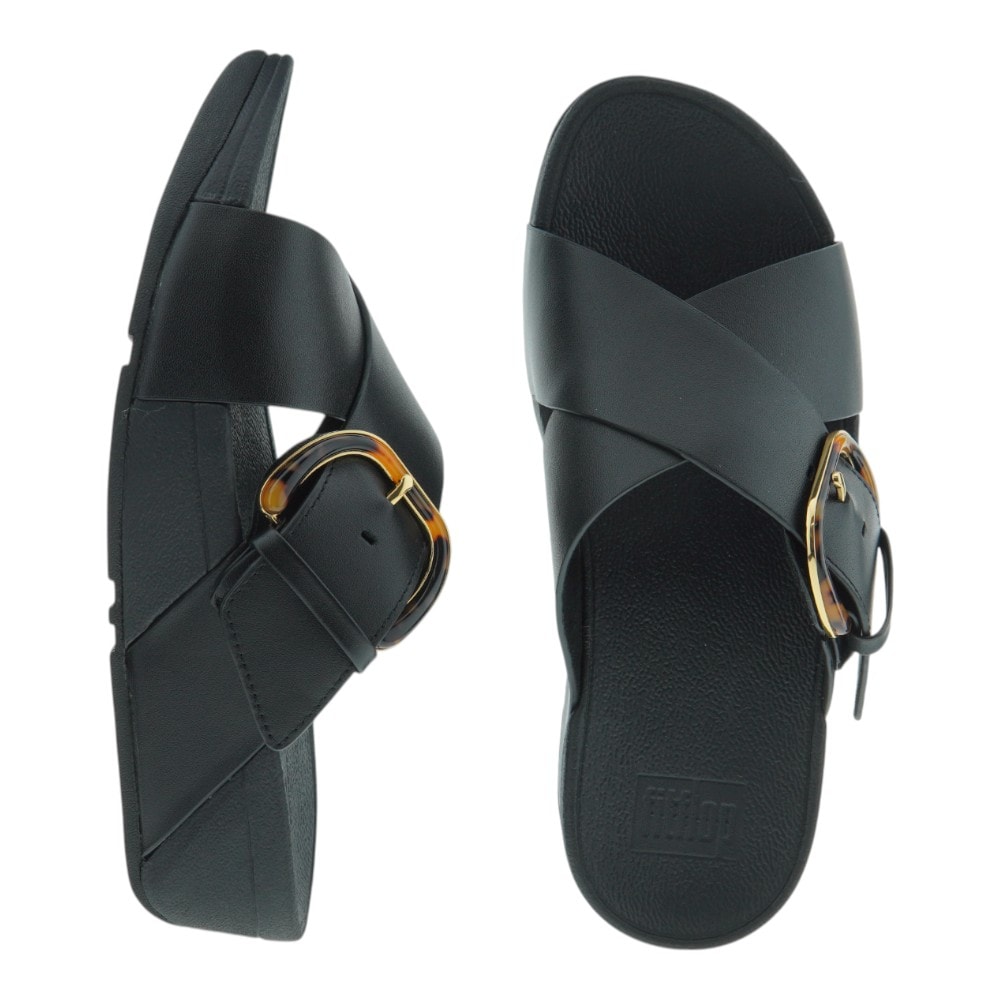Sandalias negras cuña mujer FitFlop – Comodidad y estilo veraniego foto 2